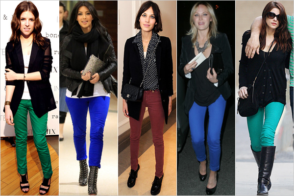 How to Wear the Brightly Colored Jeans Trend